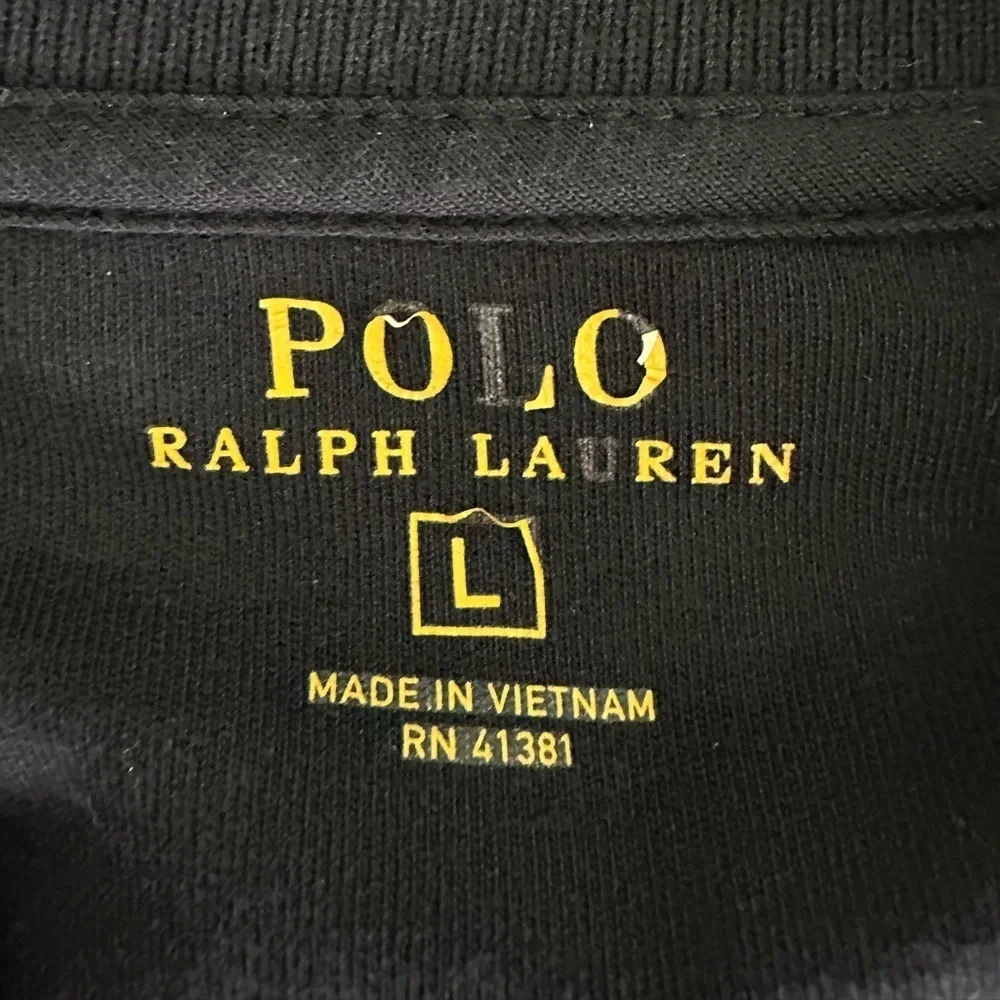 Polo Ralph Lauren Full Zip Cotton Track Jacket in Size Large in Black